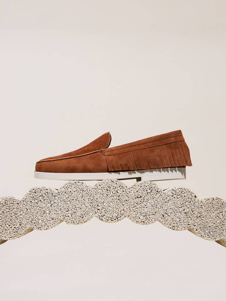 Toujours Milano - Venta al por mayor Mocasines - Mujer - Mocasines coñac con flecos