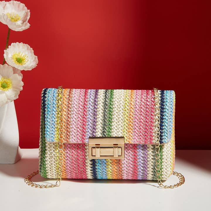 Little Trendy - Wholesale Crossbody Bag - Women's - Women's straw crossbody bag small square bag4