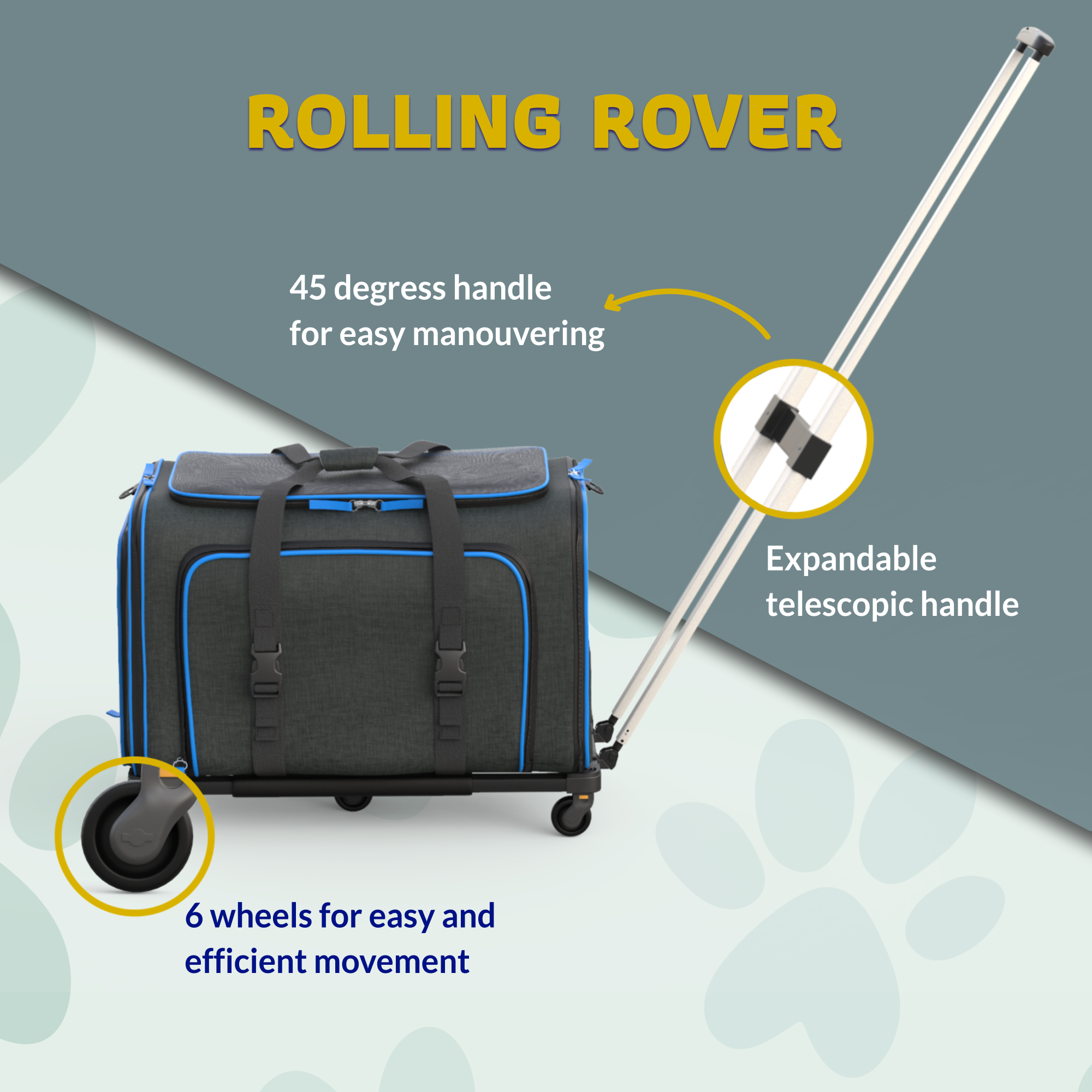 Katziela - Venta al por mayor Transportín - Gatos y perros - Transportadora para mascotas Katziela Rolling Rover con ruedas, expandable y autorizada para aerolíneas8