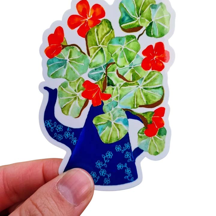 Vinyl Stickers - Flower Pot Sticker for wholesale by Bosa Art Co
