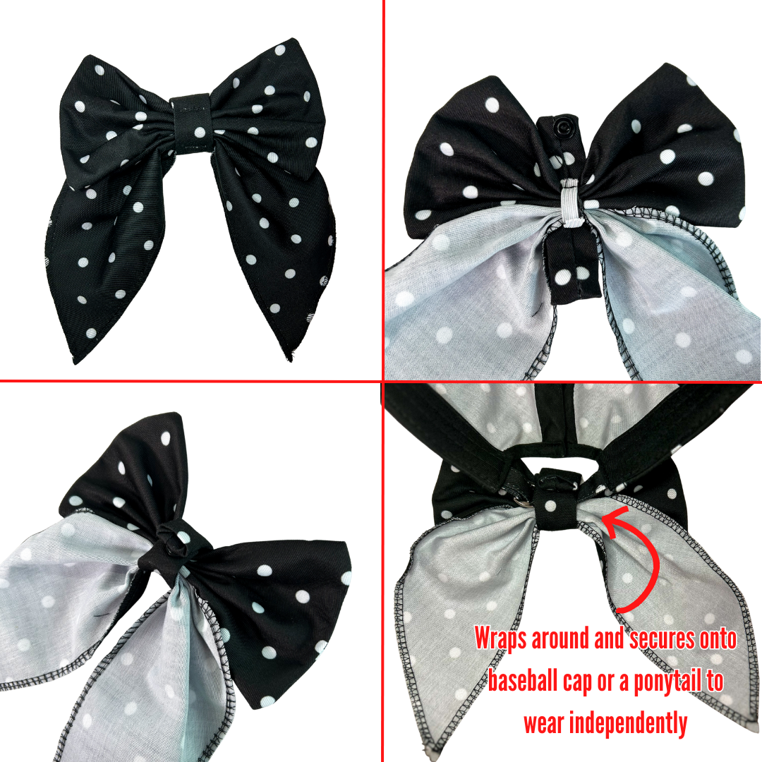 Red Sprite Hats - Wholesale Baseball Cap - Women's - Magical Baseball Caps + Detachable Bows, Hidden Ponytail Hat55