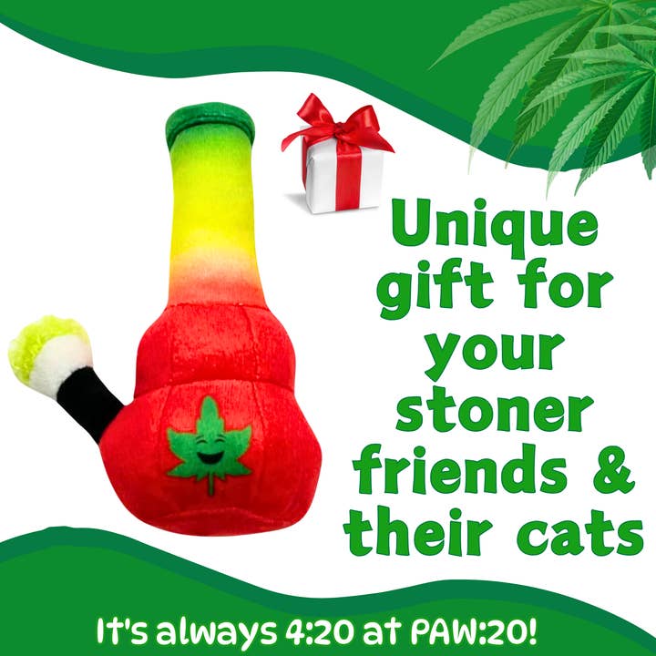 PAW:20 - Vente Jouet – chat - Lil Bo da Bong, Jouet Parodique en Peluche avec Herbe à Chat7