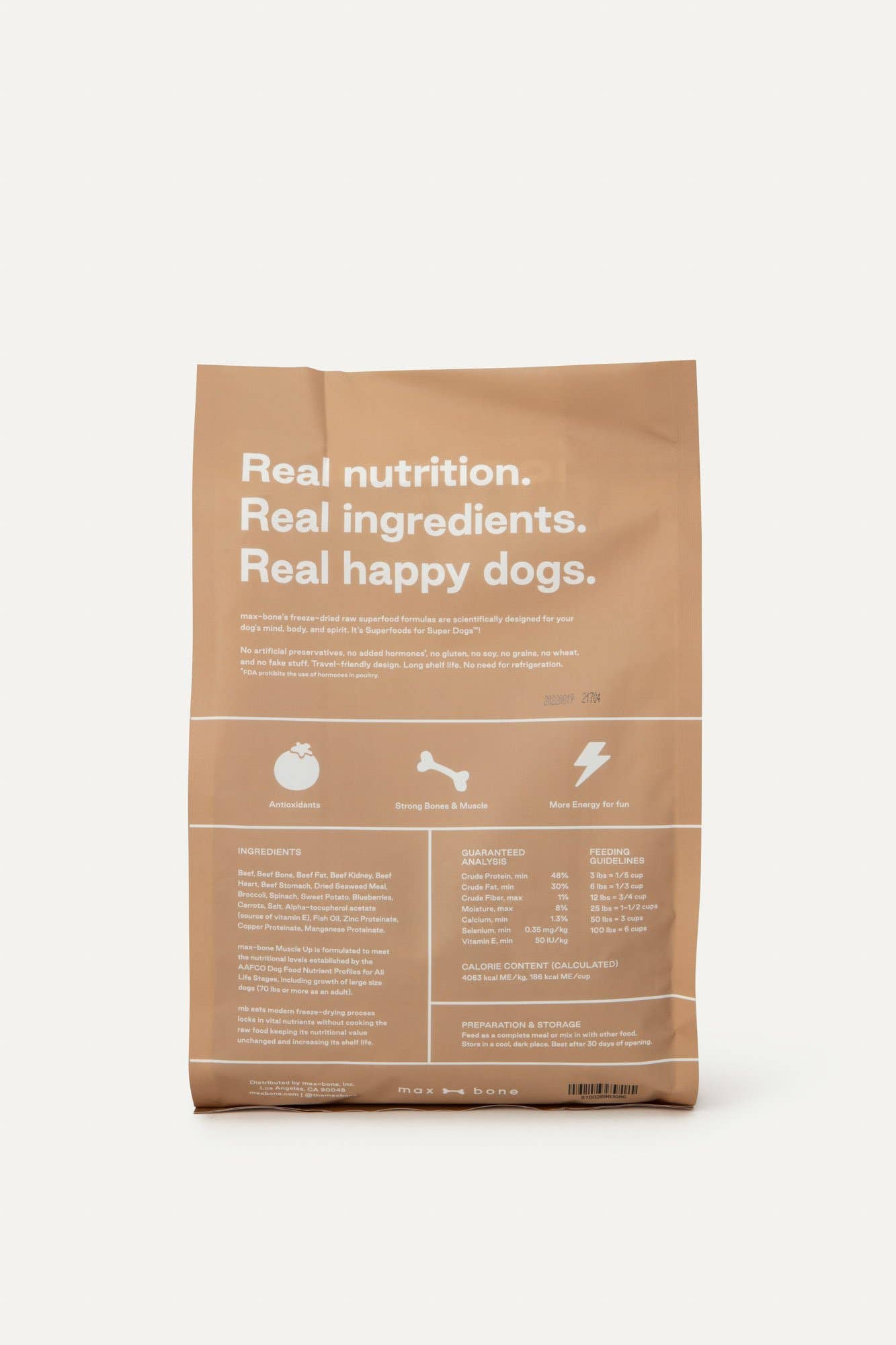 maxbone - Vente Nourriture – chien - Muscle Up maxbone Repas lyophilisé au bœuf pour chiens1