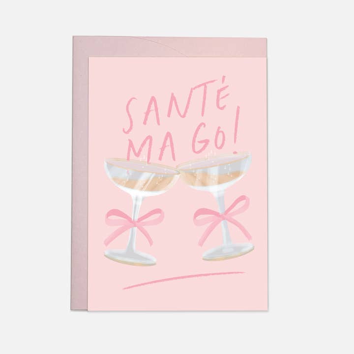 Kaart Blanche – wholesale Everyday greeting card – Cheers girl greeting card (also in FR)3