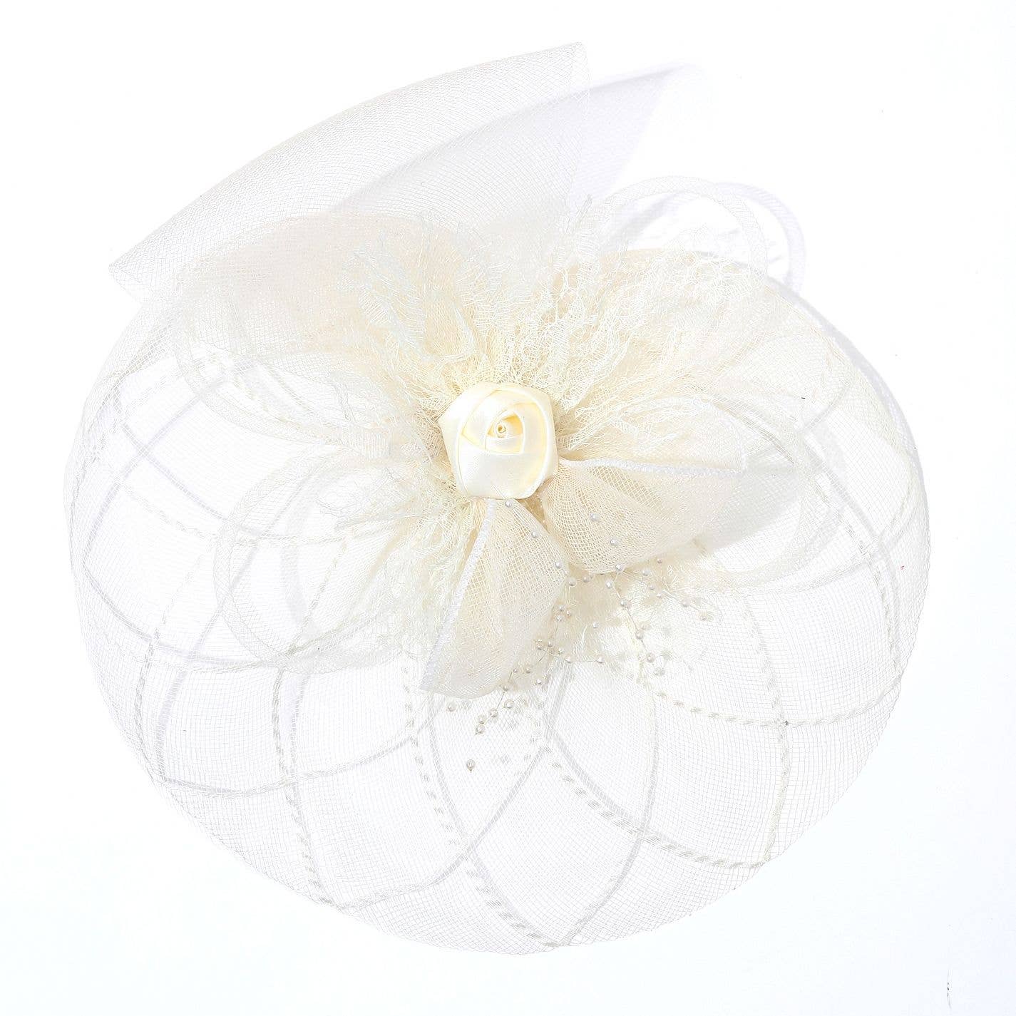 Diacly - Wholesale Fascinator Hat - Women's - Bold Mesh Flowers Top Flappy Fascinator3