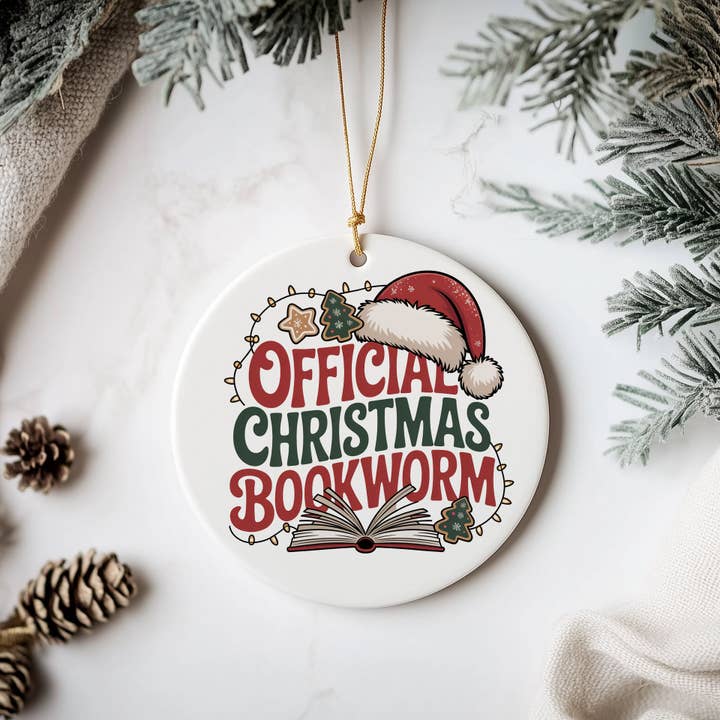 Ufficiale Ornamento Natalizio in Ceramica per Topi di Biblioteca di Natale per la vendita all'ingrosso da parte di DaisyChainDesignCo