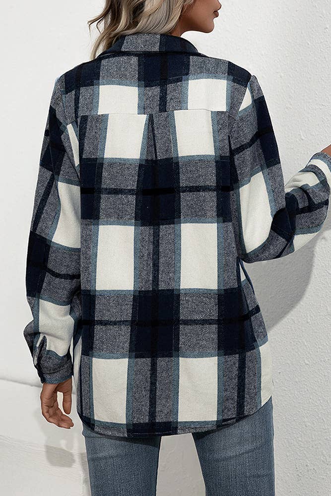 UNISHE - Wholesale Shirt Jacket/Shacket - Women's - TOPW439 Plaid Flannel Shacket Jacket20