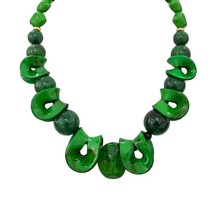 AMORINO SRL - Wholesale Beaded/pearl necklace - RESIN BEAD NECKLACE - FT24144A8506