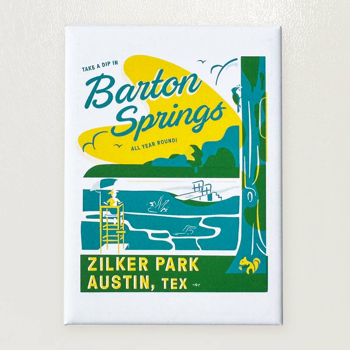 Bryan Spear Studio - Wholesale Magnet - Barton Springs Magnet0