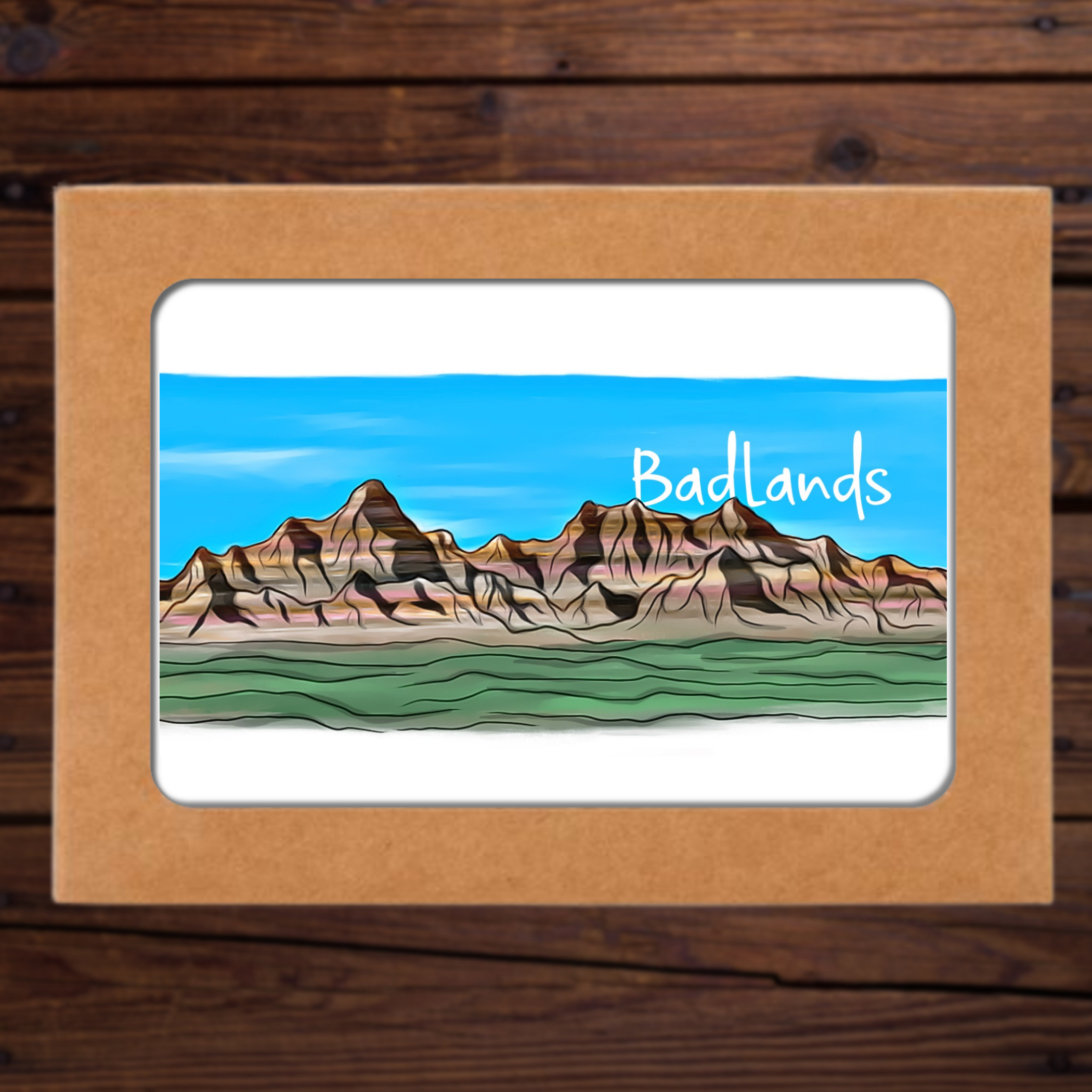 Kevin & Kaia – Cartão de saudação diária por atacado – Parque Nacional Badlands - Cartão de Saudação2