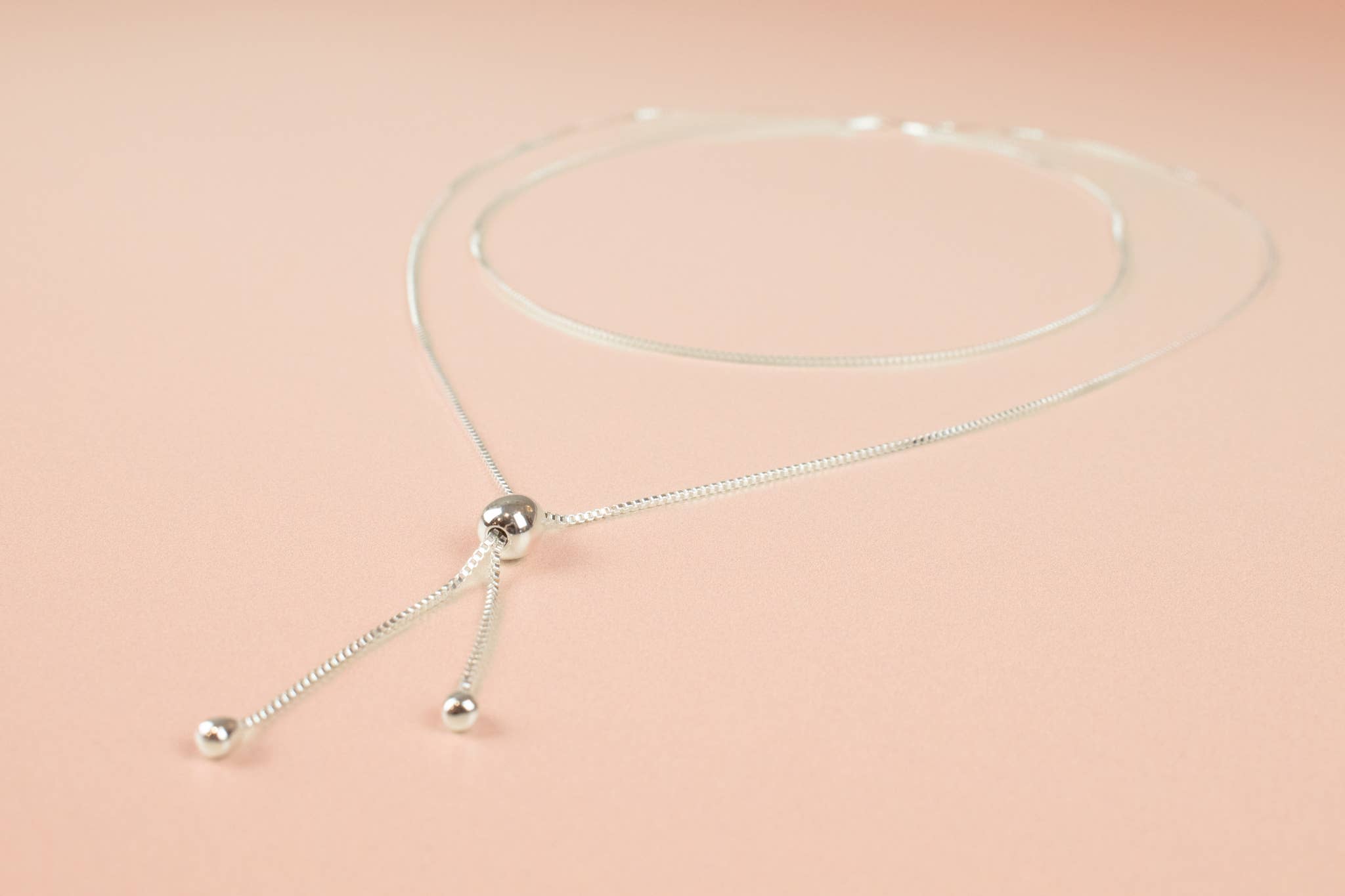 Cold Gold - Wholesale Y-Neck/Lariat Necklace - The Infinity Bolo Necklace in Sterling Silver4