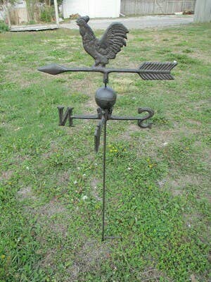 Midwest Craft House - Wholesale Outdoor Ornament/Decor - ROOSTER ROOSTER WEATHERVANE (GROUND MOUNT / STACK)