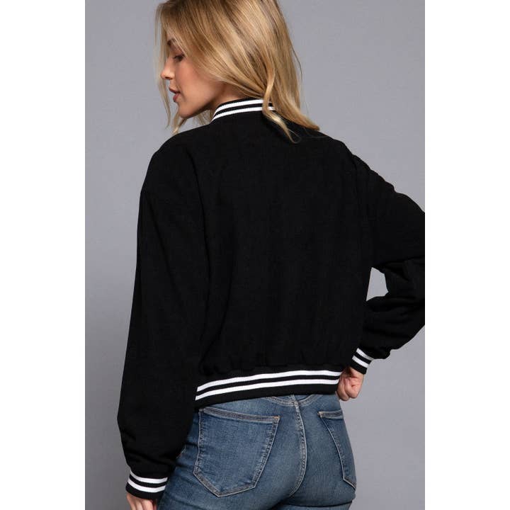 Paperdoll - Wholesale Varsity/Baseball Jacket - Women's - LONG SLV CODUROY VARSITY JACKET2