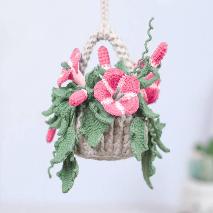Crochet de plante suspendue Morning Glory, décoration de plante mignonne pour la maison pour la vente par TOMOPOD LLC