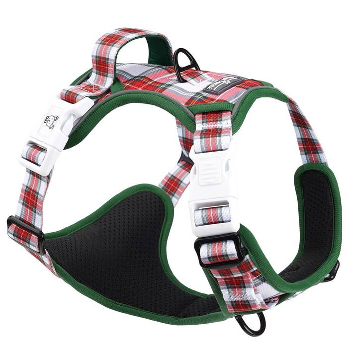 Beast & Buckle - Wholesale Pet Harness - Dog - Christmas Plaid No Pull Harness3
