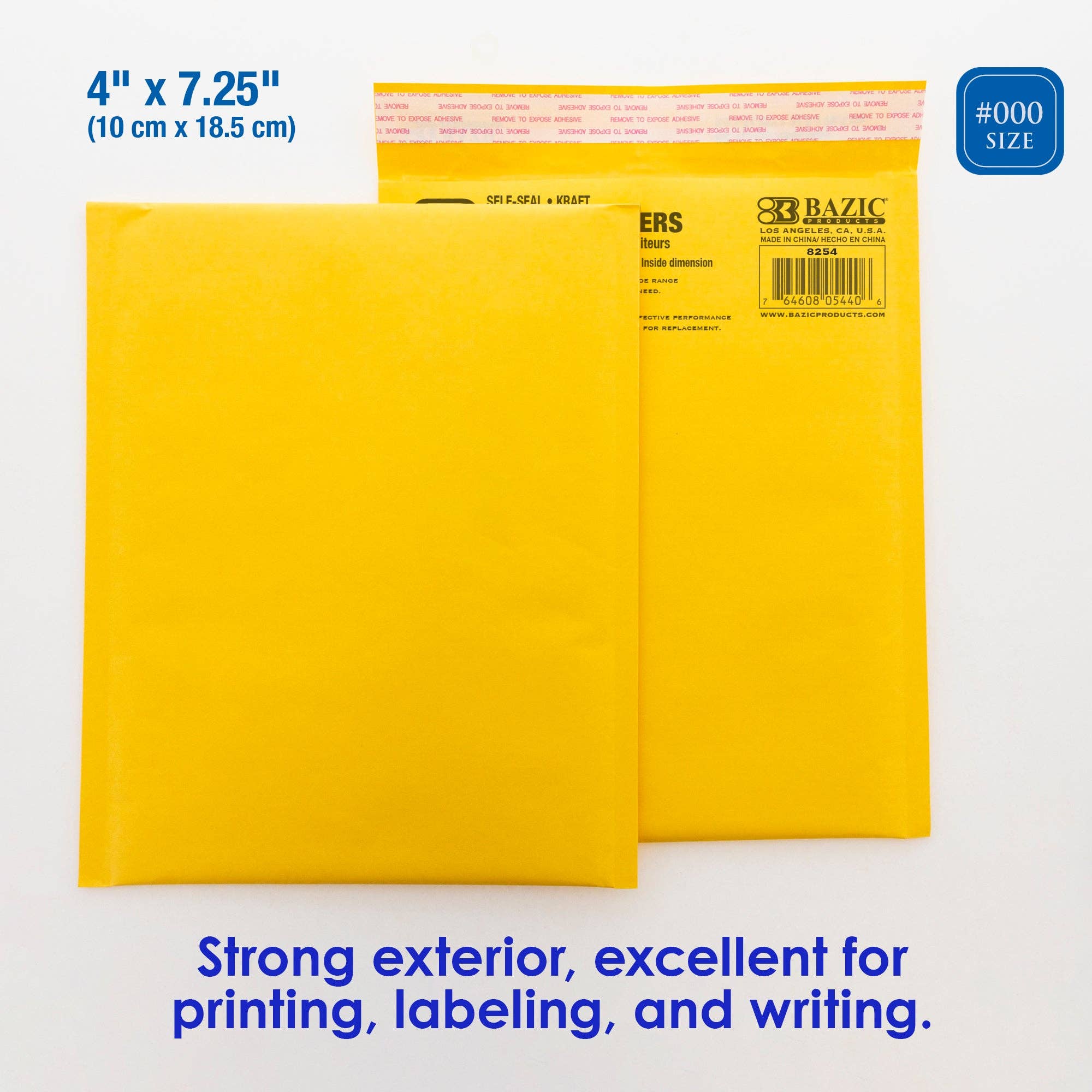 Luna Office Supply -  Everyday Essential - Wholesale Envelopes - Self-Seal Bubble Mailers (#000) 4" X 7.25"1