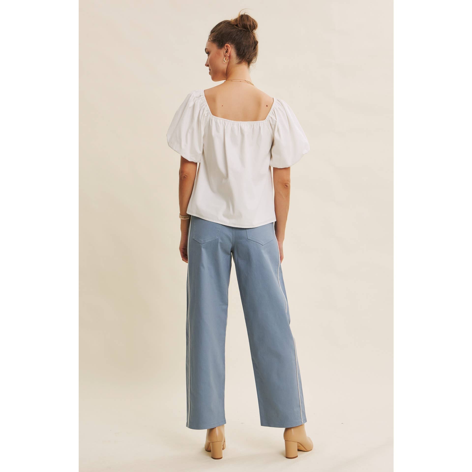 in february - Wholesale Pants - Women's - CLASSIC MEETS ELEVATED CAUSUAL PIPED TWILL BARREL-LEG PANTS6