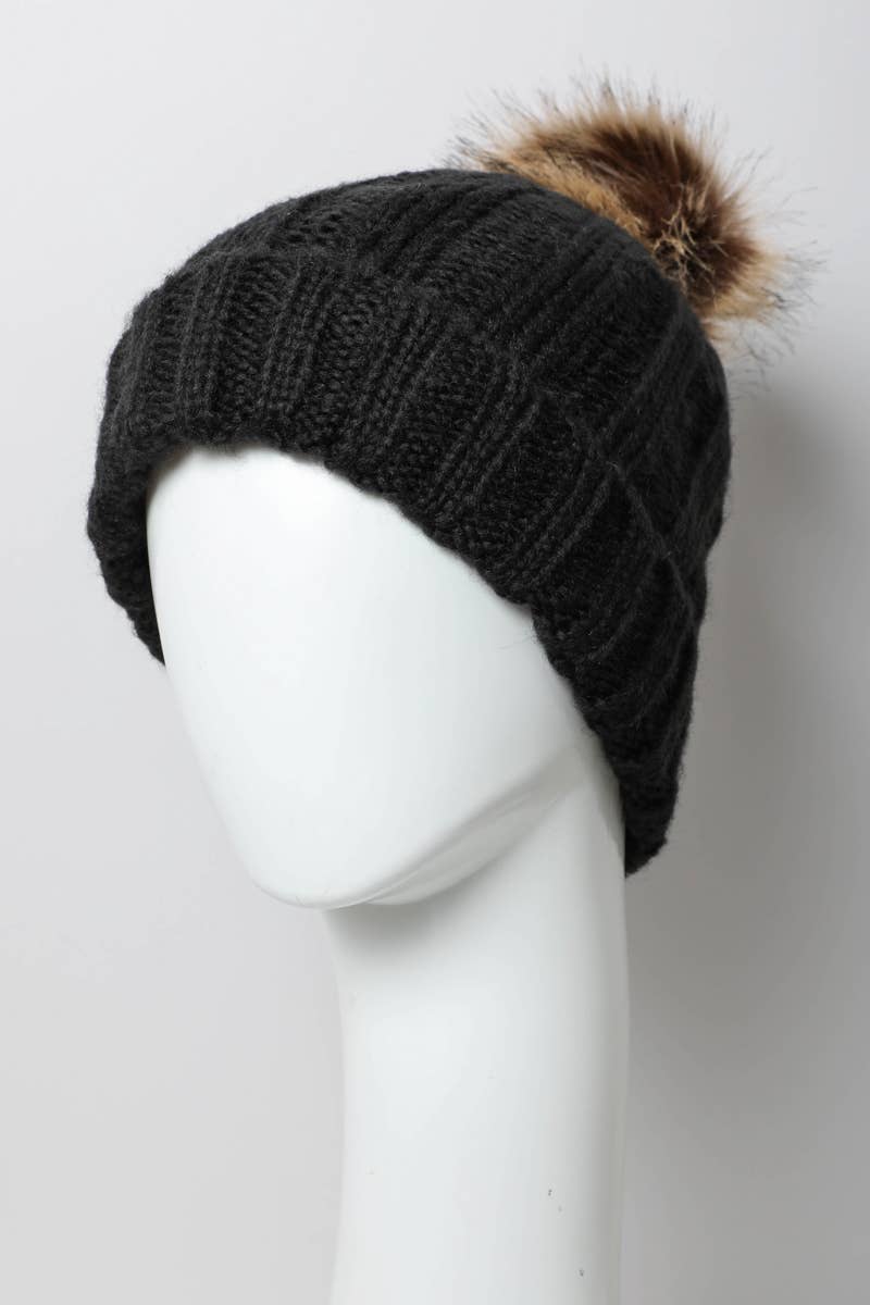 Leto Accessories - Wholesale Beanie - Women's - Winter-Ready Ribbed Faux Fur Beanie 🧶 – Wholesale Supplier2