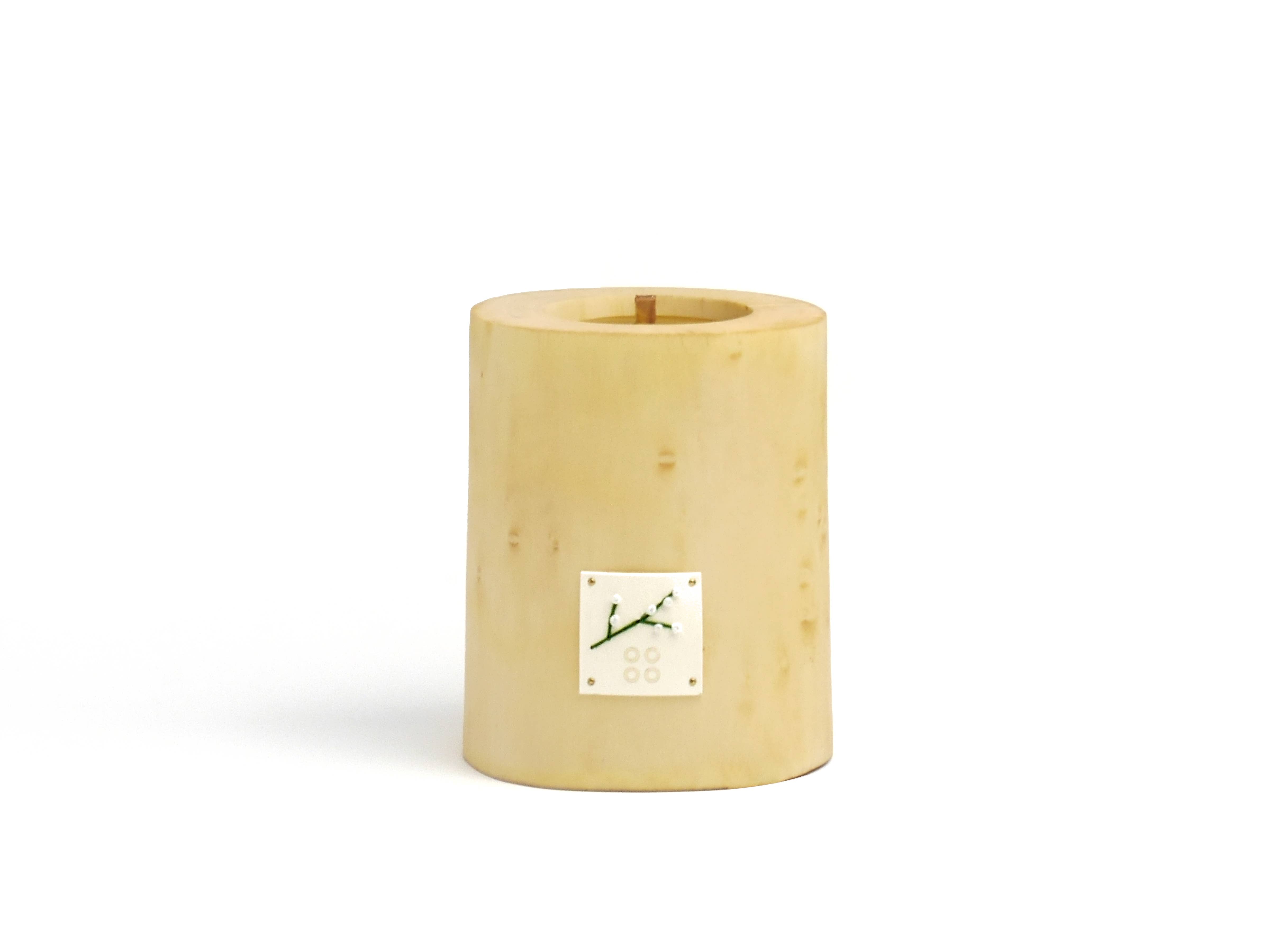 WOOD MOOD - Wholesale Jar/Filled Candle - Blossom Candle Original | reusable floral candle in wood3