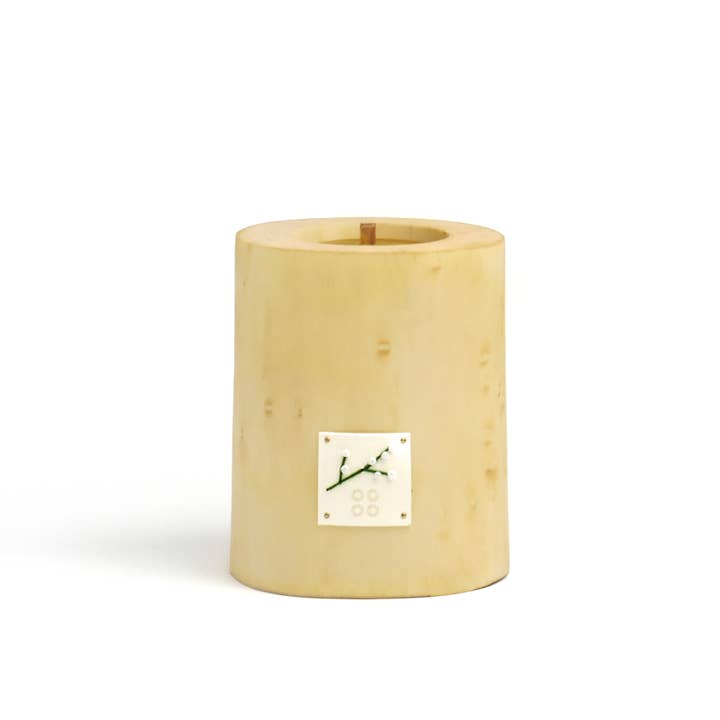 WOOD MOOD - Wholesale Jar/Filled Candle - Blossom Candle Original | reusable floral candle in wood3