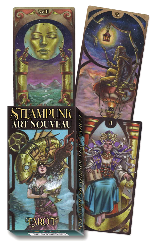 Square Deal Recordings & Supplies - Wholesale Tarot Cards - Tarot Card Deck - Steampunk Art Nouveau, Design By L. Strati2