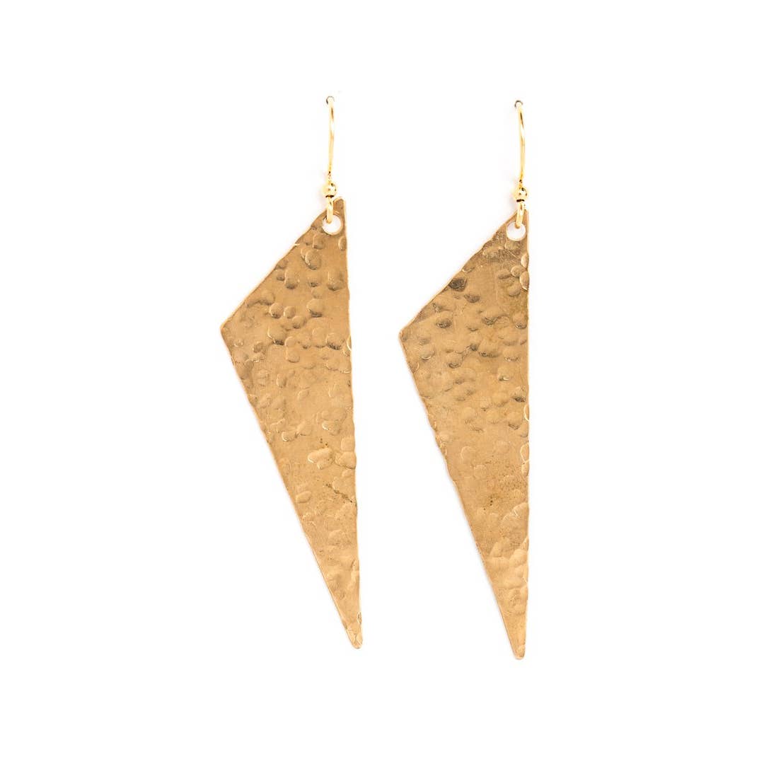 Asymmetrical Triangle Earrings for wholesale by Collarbone Jewelry
