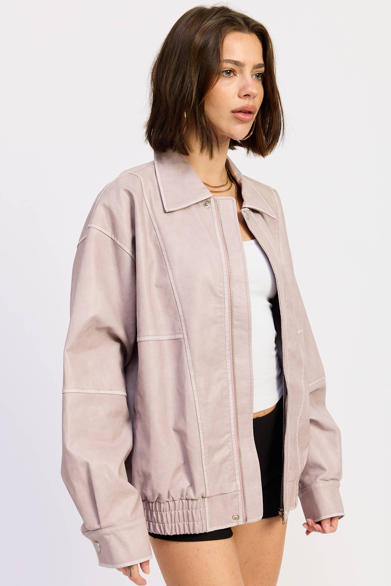 Emory Park - Vente Bombers – femme - Veste bomber oversize vintage en PU15