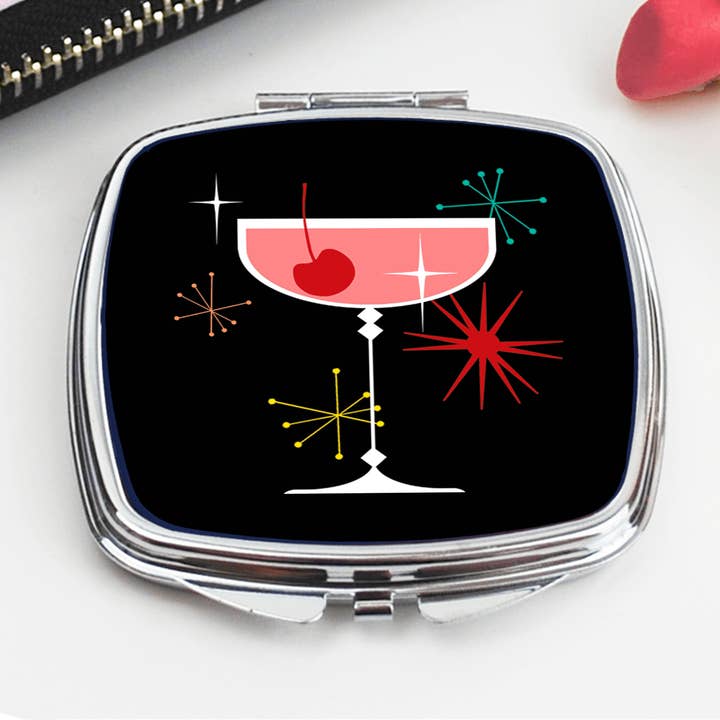 Cosmic Cocktail Compact Mirror for wholesale by InkaBilly
