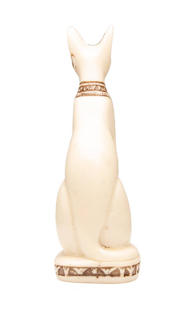 Discoveries, Inc. – Estatueta decorativa por atacado – Estátuas da Deusa Bastet - Gato Branco - Deusa Egípcia2