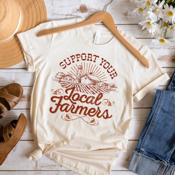 Untamed Country - Wholesale T-Shirt (Graphic) - Women's - Support Your Local Farmers Graphic Shirt