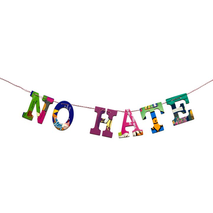 Phrase Garlands - NO HATE for wholesale by Attic Journals