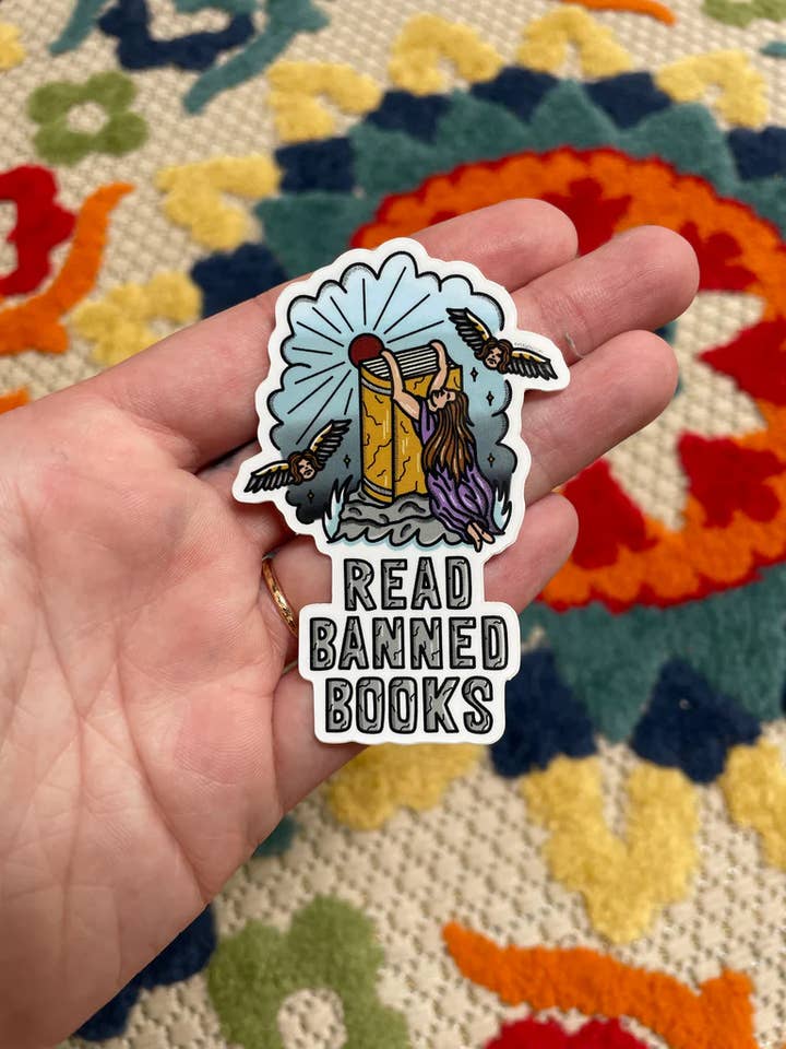 Read Banned Books Sticker for wholesale by KWT Designs