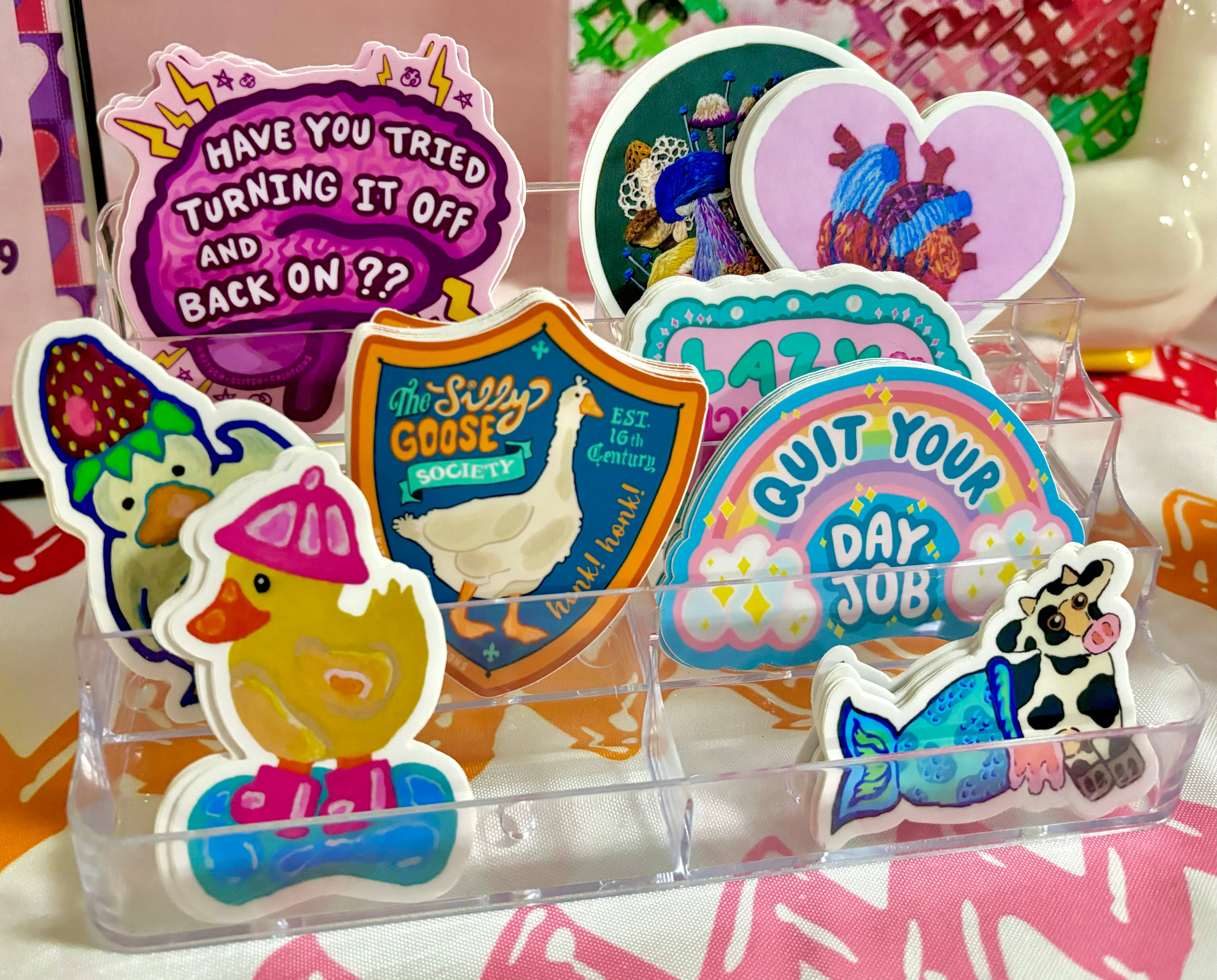 Kitsch Stitch Creations - Vendita all'ingrosso Adesivo - Adesivo in Vinile "Brain Reboot"3