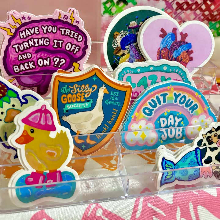 Kitsch Stitch Creations - Wholesale Sticker - Brain Reboot Vinyl Sticker3