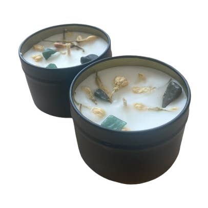 Handmade Jasmine and Jade Candle, Cedarwood & Jasmine scent for wholesale by Sally Oliver