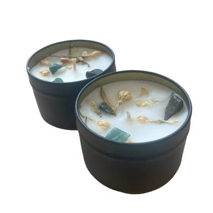 Handmade Jasmine and Jade Candle, Cedarwood & Jasmine scent  for wholesale by Sally Oliver