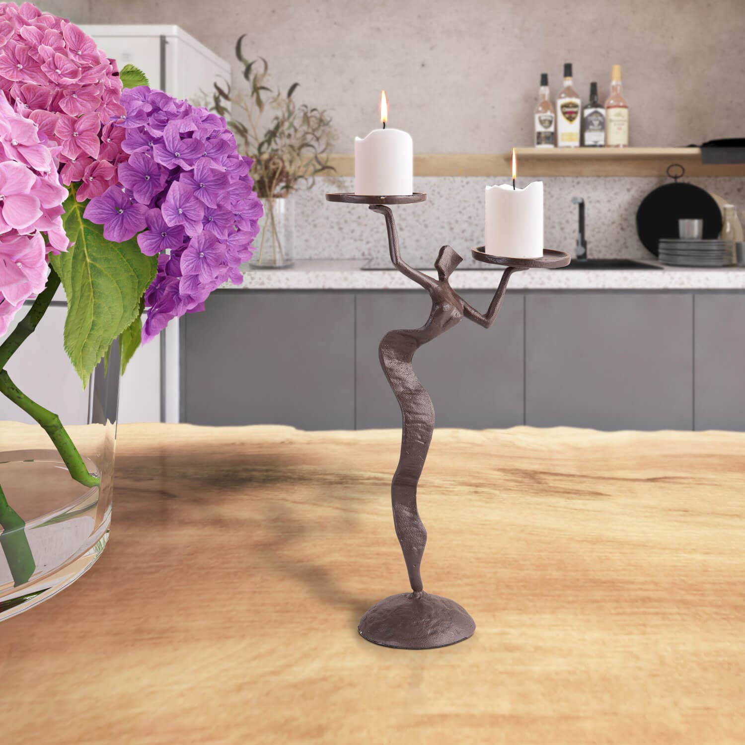 Danya B - Vente Bougeoirs - Fancy Lady Porte-bougie double en fonte3