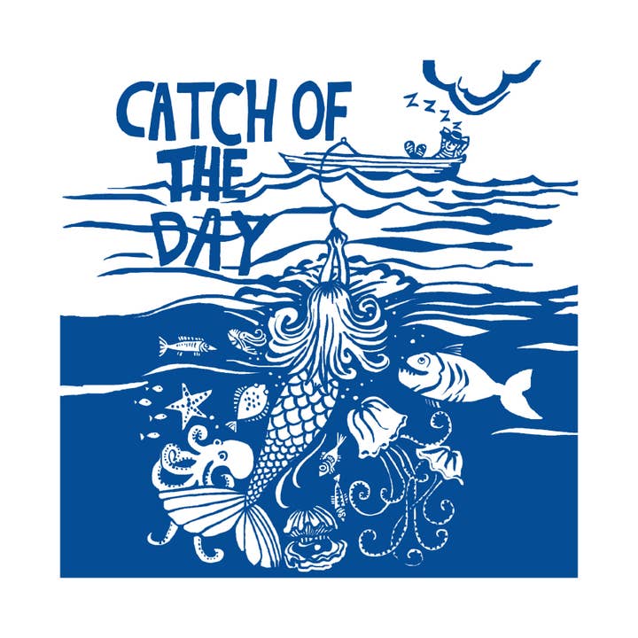 Tarjeta de felicitación Catch of the Day para venta al por mayor de Port and Lemon