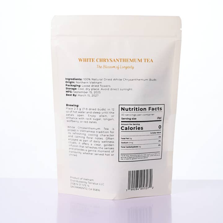 Terralux LLC – wholesale Loose tea – White Chrysanthemum Herbal Tea1