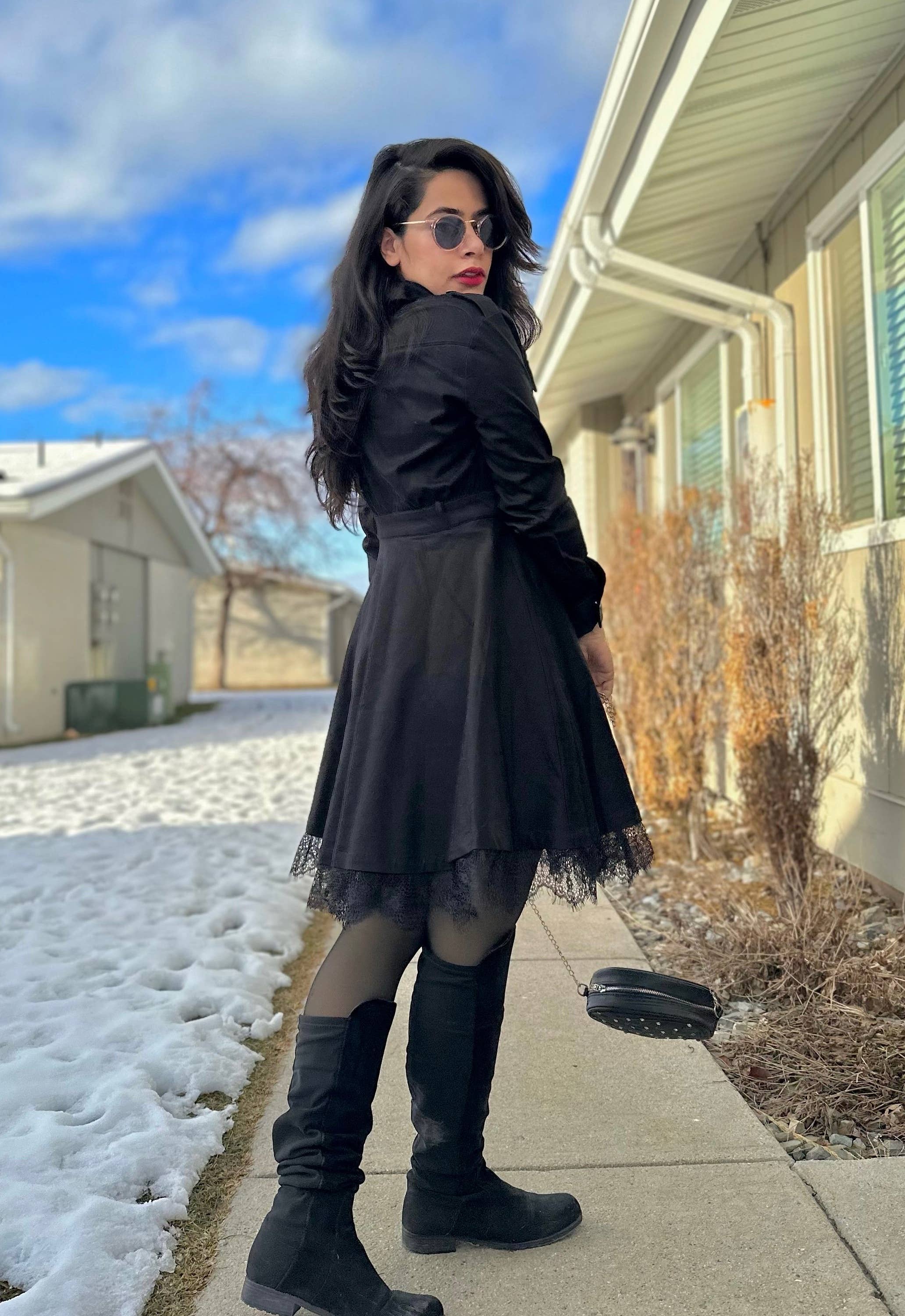 CHIC STAR - Wholesale Jurk - Dames - Chique sterrenjas met kanten sluiting in zwart 0809245