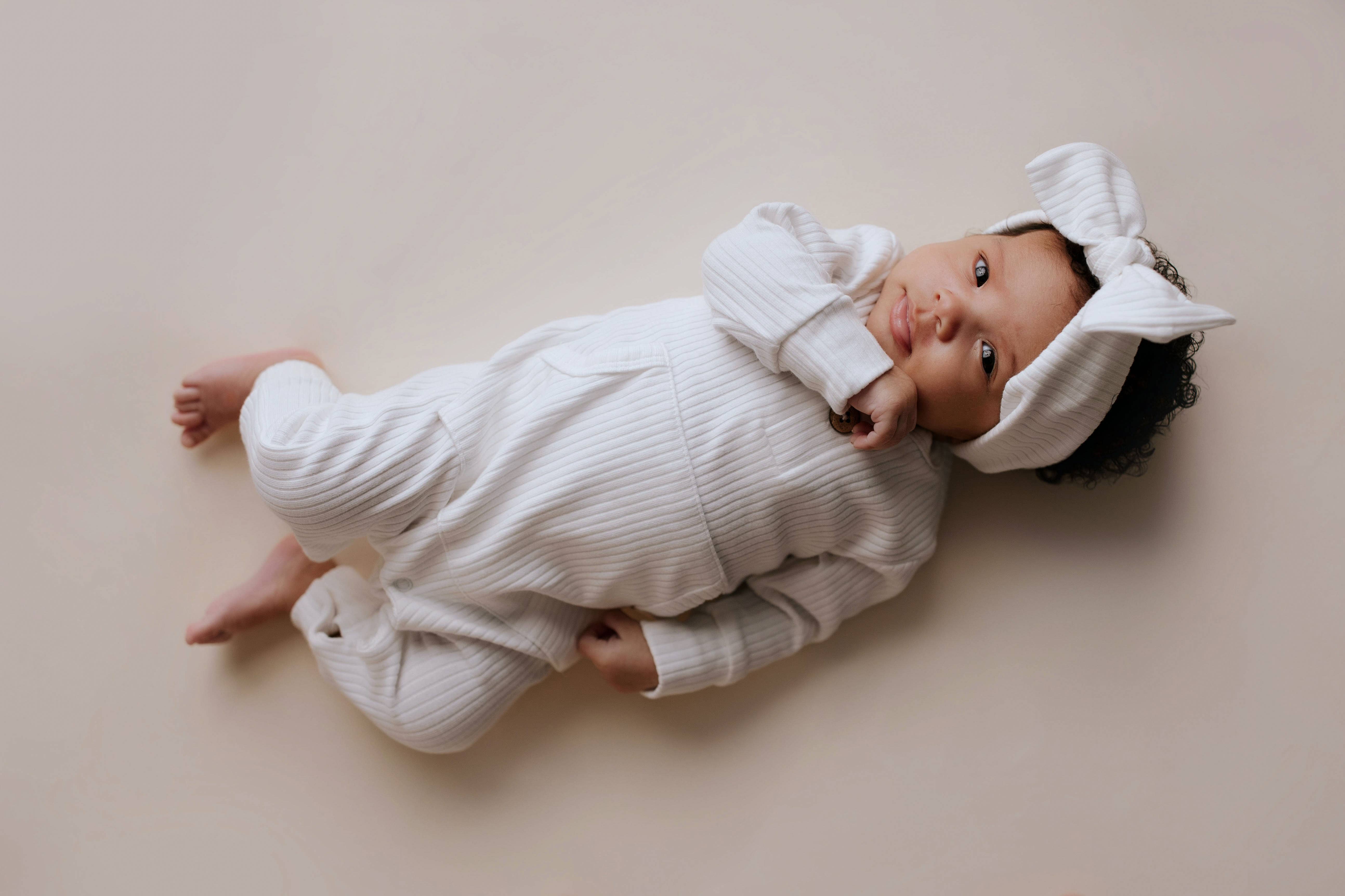 Three Little Tots - Wholesale Jumpsuit - Baby - Baby Ribbed Playsuit with Pockets and Bow19