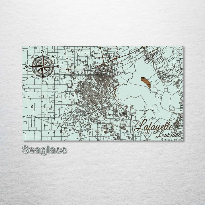 Fire and Pine Wood Maps - Wholesale Map - Louisiana: Lafayette Street Map