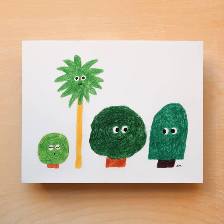 Art Print - Four Trees for wholesale by oitama