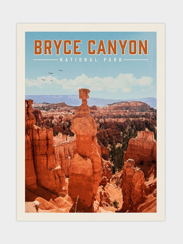 Parc national de Bryce Canyon - Impression de voyage vintage pour la vente par Vintaprints