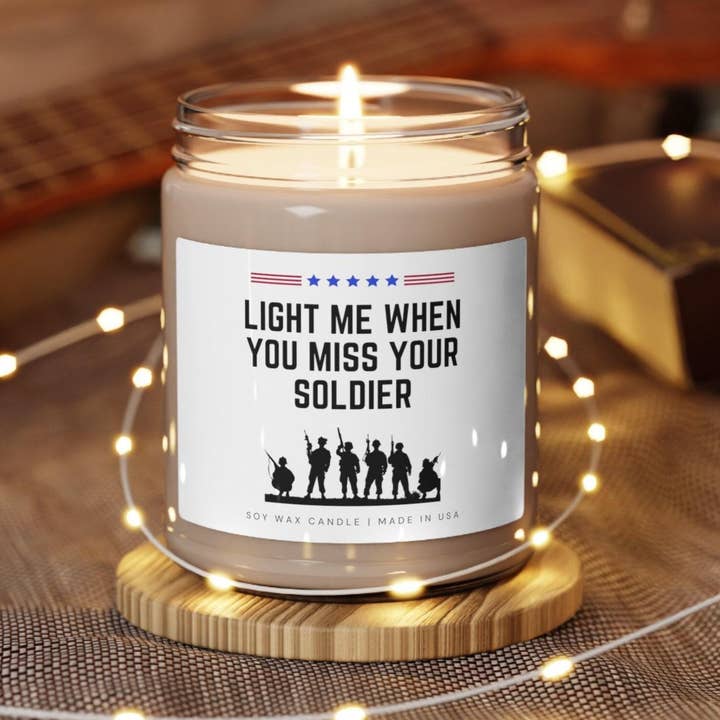 Military & Marine Deployment Gift and Candle Set for wholesale by Scented Serenade