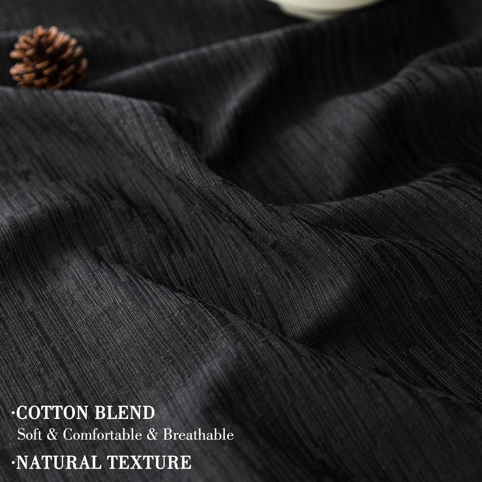 Awesome Home - Wholesale Curtain - Cotton Blend Light Filtering Back Tab Curtains (2 Panels)5