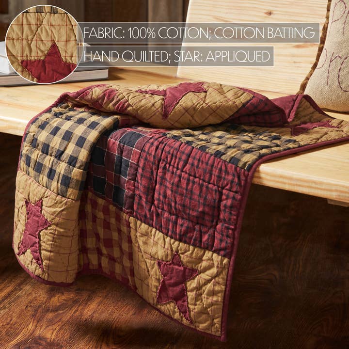 VHC Brands - Wholesale Throw Blanket - Connell Quilted Lap Throw 30Wx30L