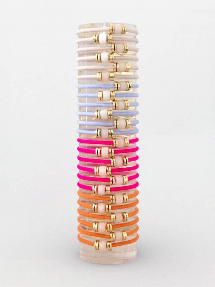 PIERRE SOUS LE SOLEIL - MIX & MATCH / BRACELET / ÉLASTIQUES POUR CHEVEUX / PRINTEMPS / ÉTÉ / 24 PCS pour la vente par By Lilla