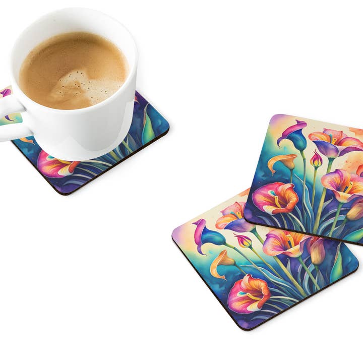 Caroline's Treasures - Wholesale Coasters - Colorful Calla Lilies Foam Coaster Set of 4 DAC1936FC0