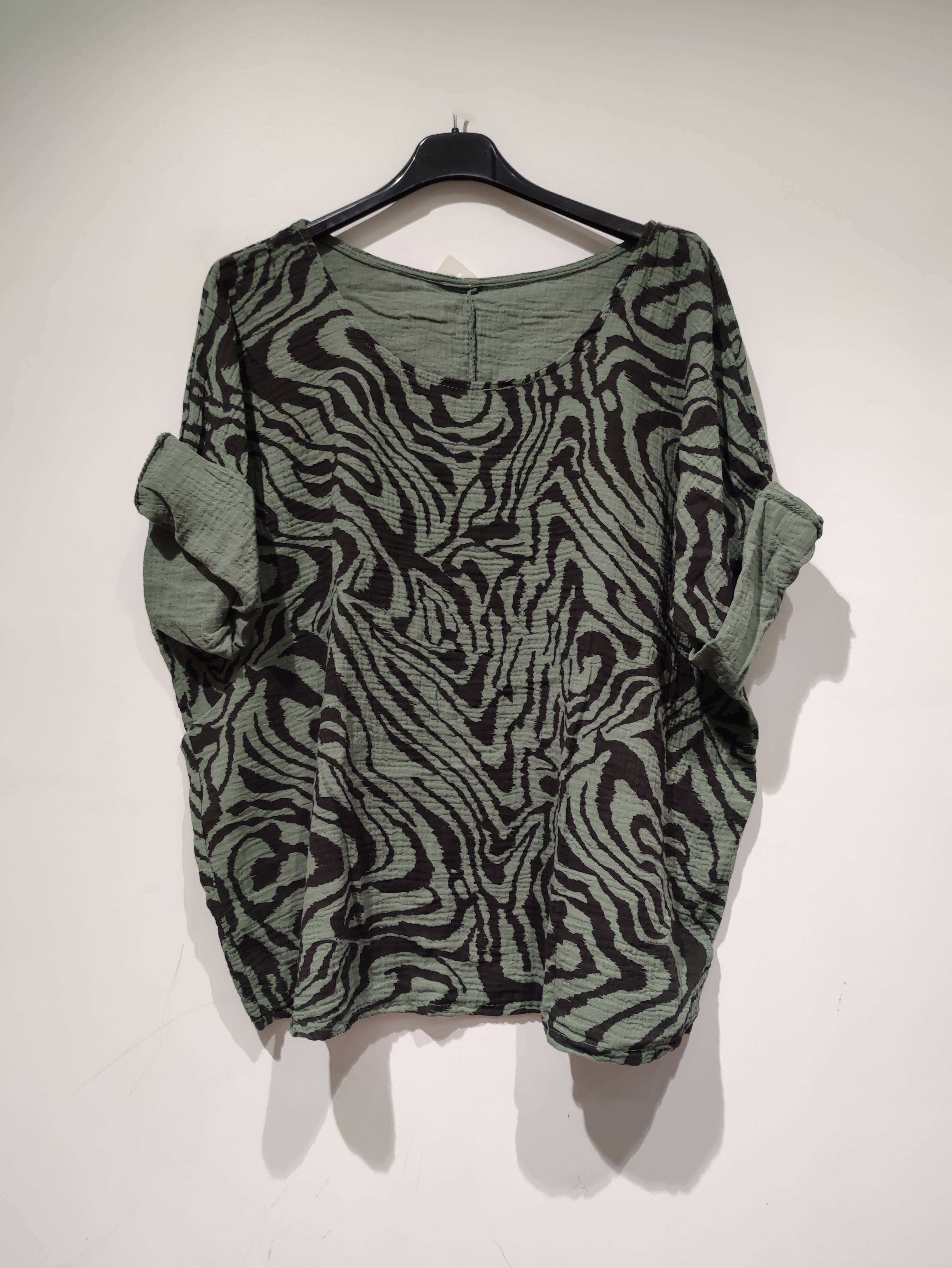 Pomelo paris - Wholesale Blouse - Women's - COTTON GAUZE BLOUSE zebra pack0